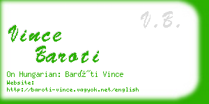 vince baroti business card